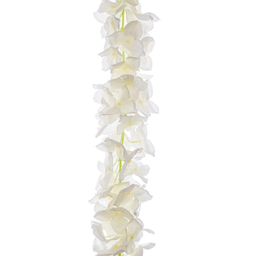 GHIRLANDA DI ORTENSIA BIANCA 120CM